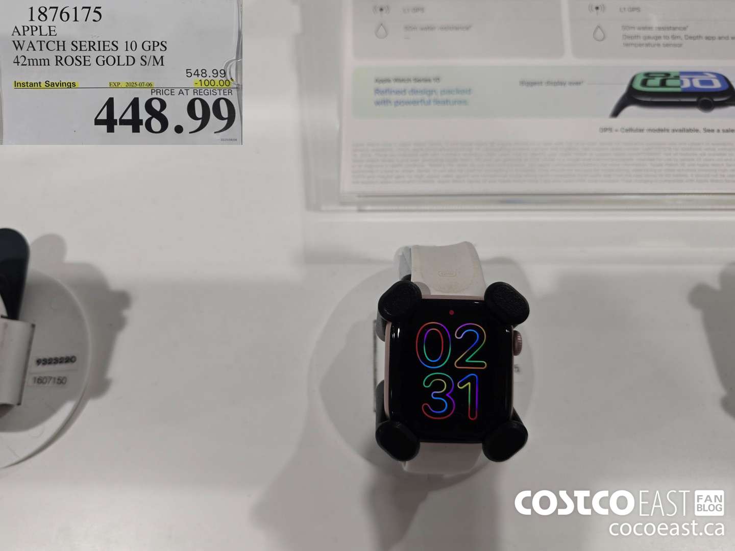 1876175 WATCH SERIES 10 GPS 42mm ROSE GOLD S/M  ($100.00 INSTANT SAVINGS EXPIRES ON 2025-07-06) $448.99