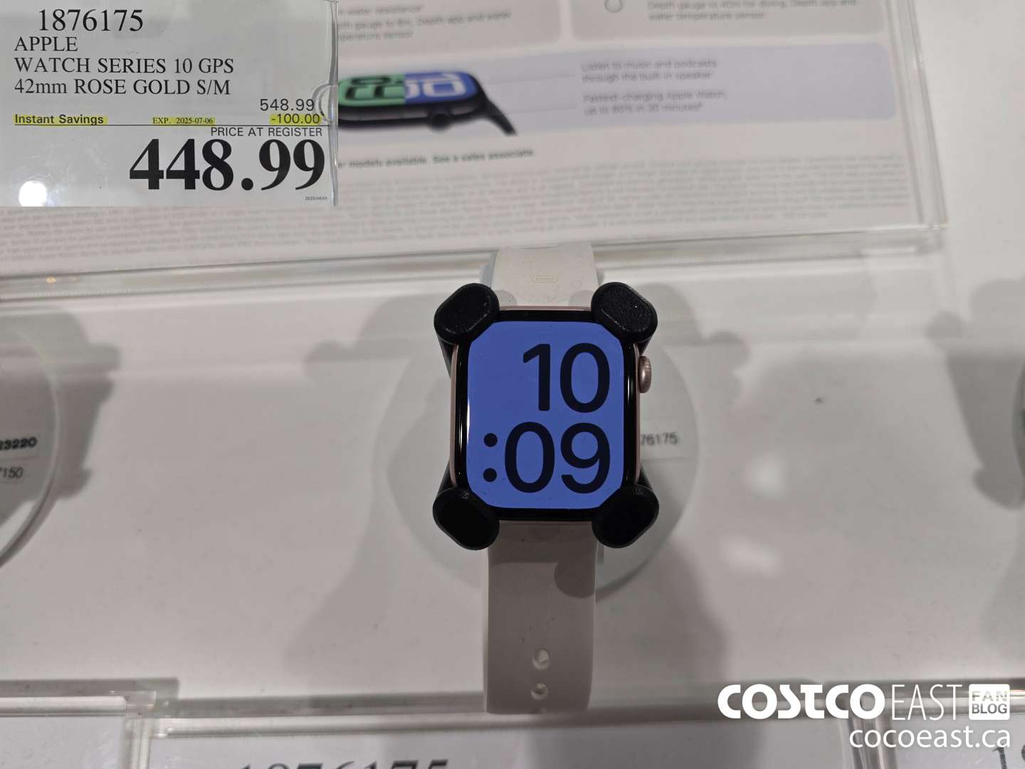 1876175 WATCH SERIES 10 GPS 42mm ROSE GOLD S/M  ($100.00 INSTANT SAVINGS EXPIRES ON 2025-07-06) $448.99