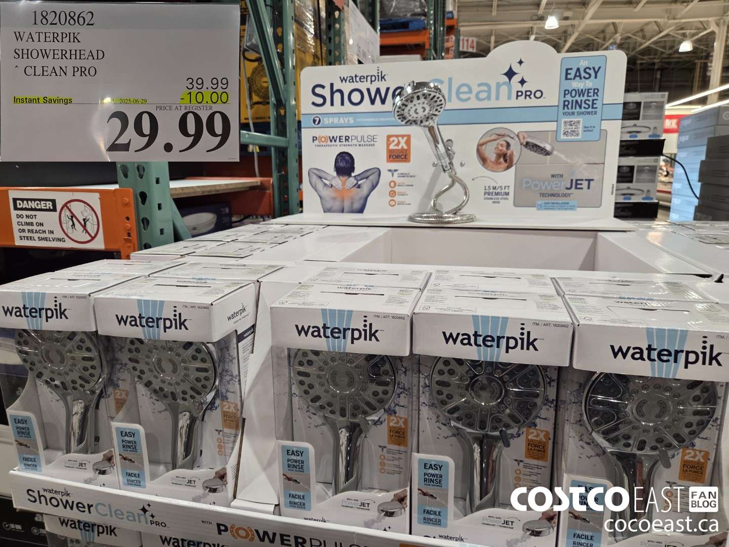 1820862 WATERPIK SHOWERHEAD CLEAN PRO ($10.00 INSTANT SAVINGS EXPIRES ON 2025-06-29) $29.99