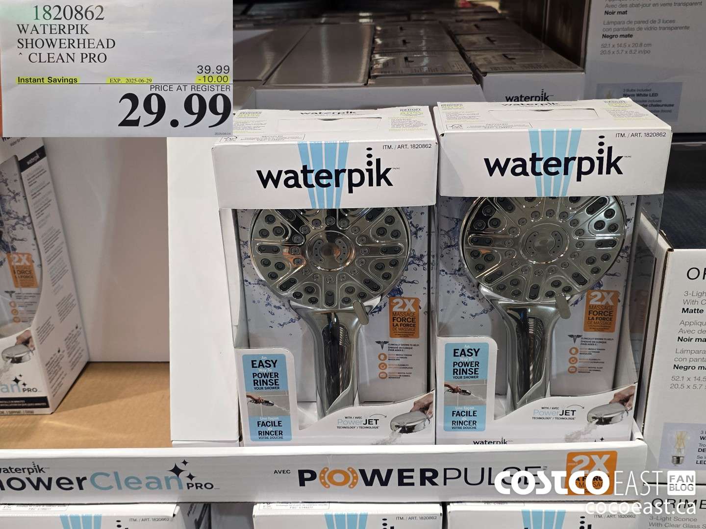 1820862 WATERPIK SHOWERHEAD CLEAN PRO ($10.00 INSTANT SAVINGS EXPIRES ON 2025-06-29) $29.99
