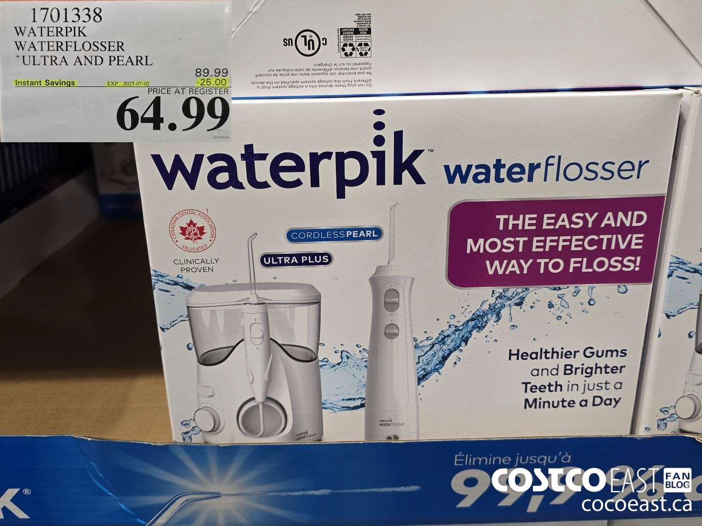 1701338 WATERPIK WATERFLOSSER ULTRA AND PEARL ($25.00 INSTANT SAVINGS EXPIRES ON 2025-07-02) $64.99