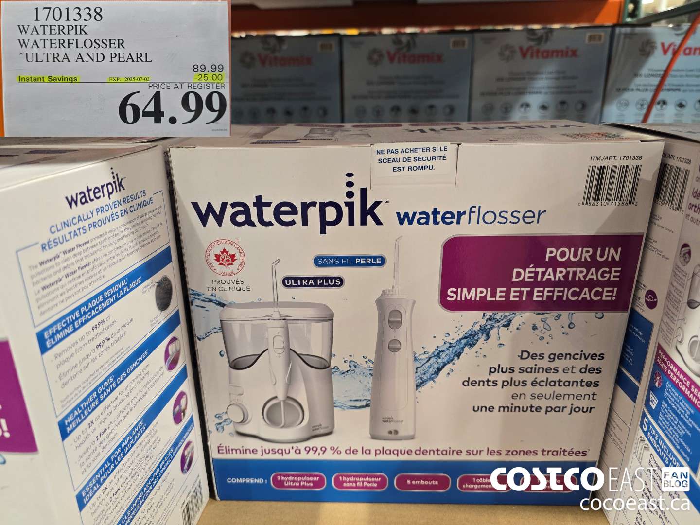1701338 WATERPIK WATERFLOSSER “ULTRA AND PEARL ($25.00 INSTANT SAVINGS EXPIRES ON 2025-07-02) $64.99