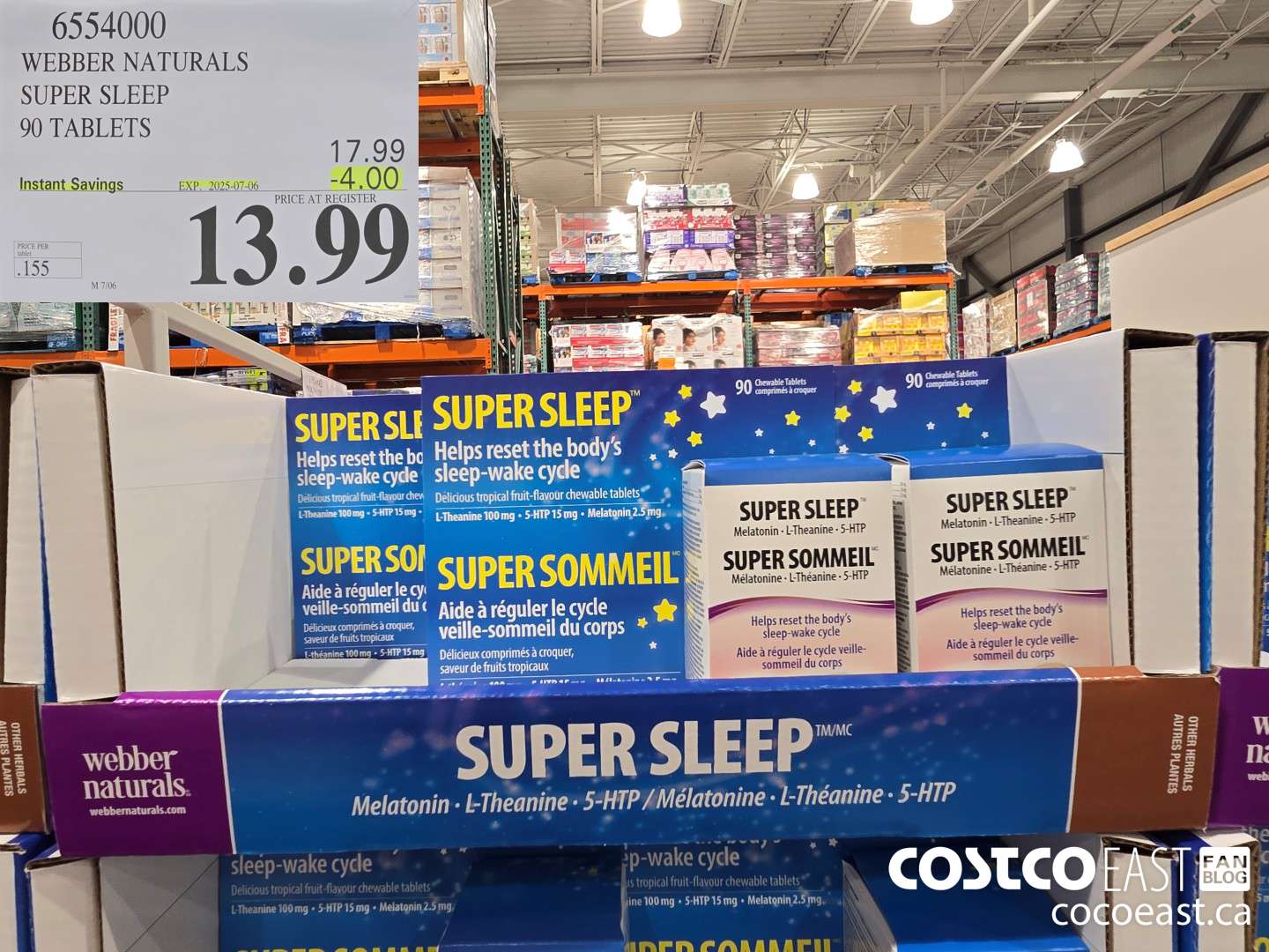 6554000 WEBBER NATURALS SUPER SLEEP 90 TABLETS ($4.00 INSTANT SAVINGS EXPIRES ON 2025-07-06) $13.99