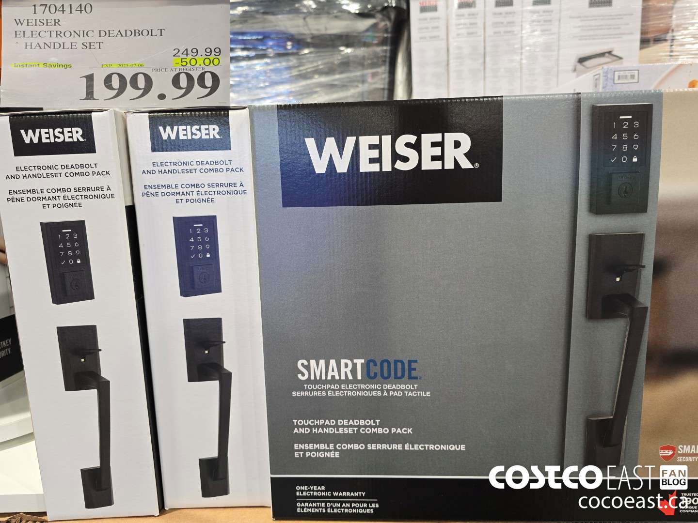 1704140 WEISER ELECTRONIC DEADBOLT HANDLE SET ($50.00 INSTANT SAVINGS EXPIRES ON 2025-07-06) $199.99