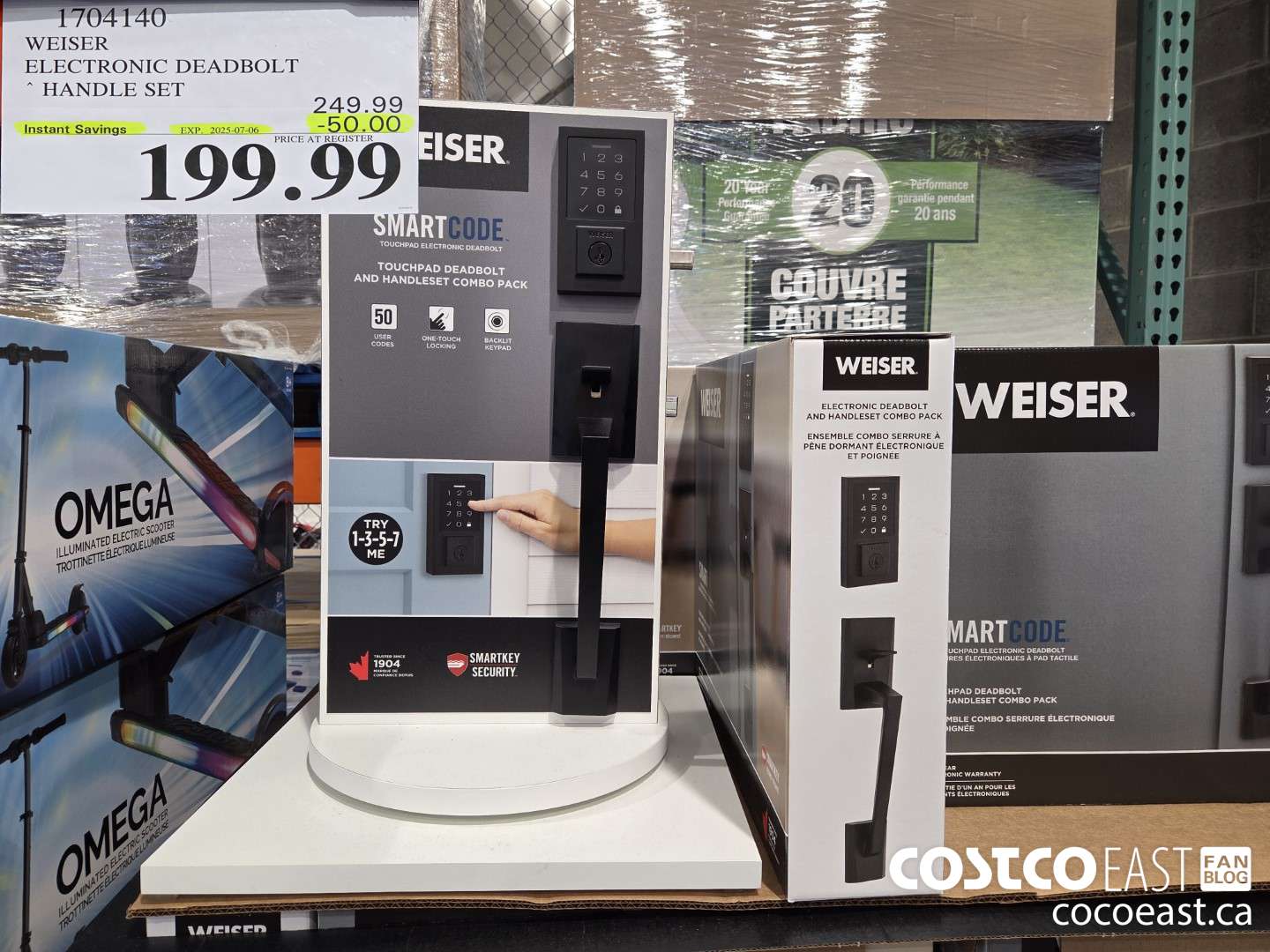 1704140 WEISER ELECTRONIC DEADBOLT HANDLE SET ($50.00 INSTANT SAVINGS EXPIRES ON 2025-07-06) $199.99