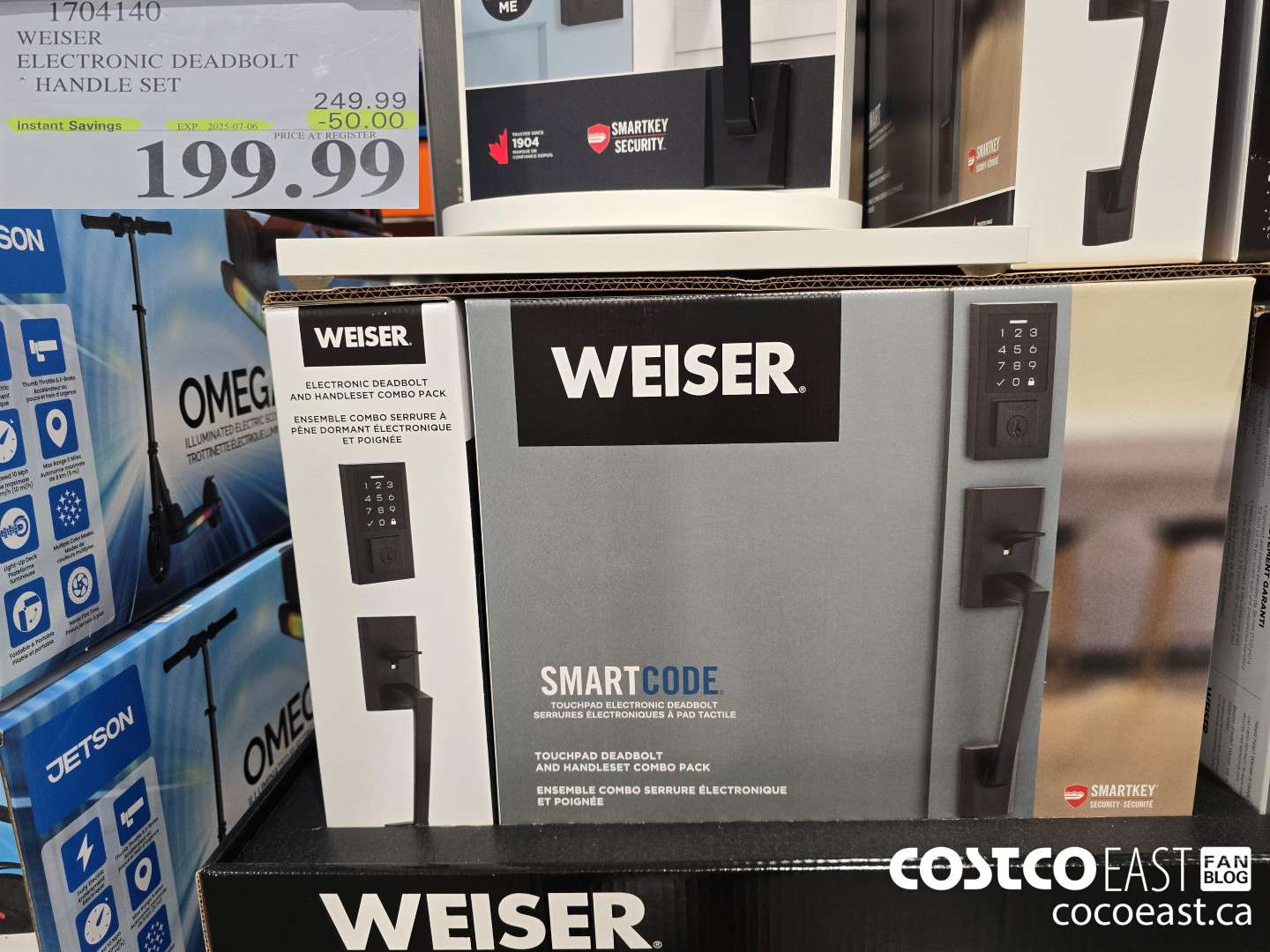 1704140 WEISER ELECTRONIC DEADBOLT HANDLE SET ($50.00 INSTANT SAVINGS EXPIRES ON 2025-07-06) $199.99