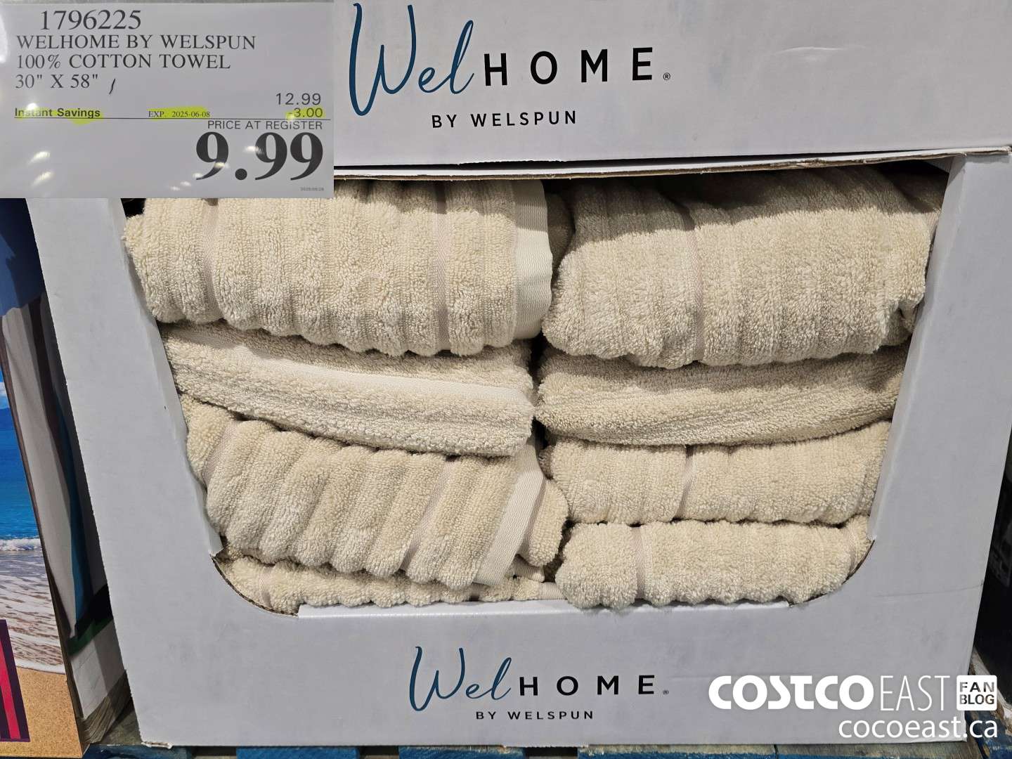 1792225 WELHOME BY WELSPUN 100% COTTON TOWEL 30