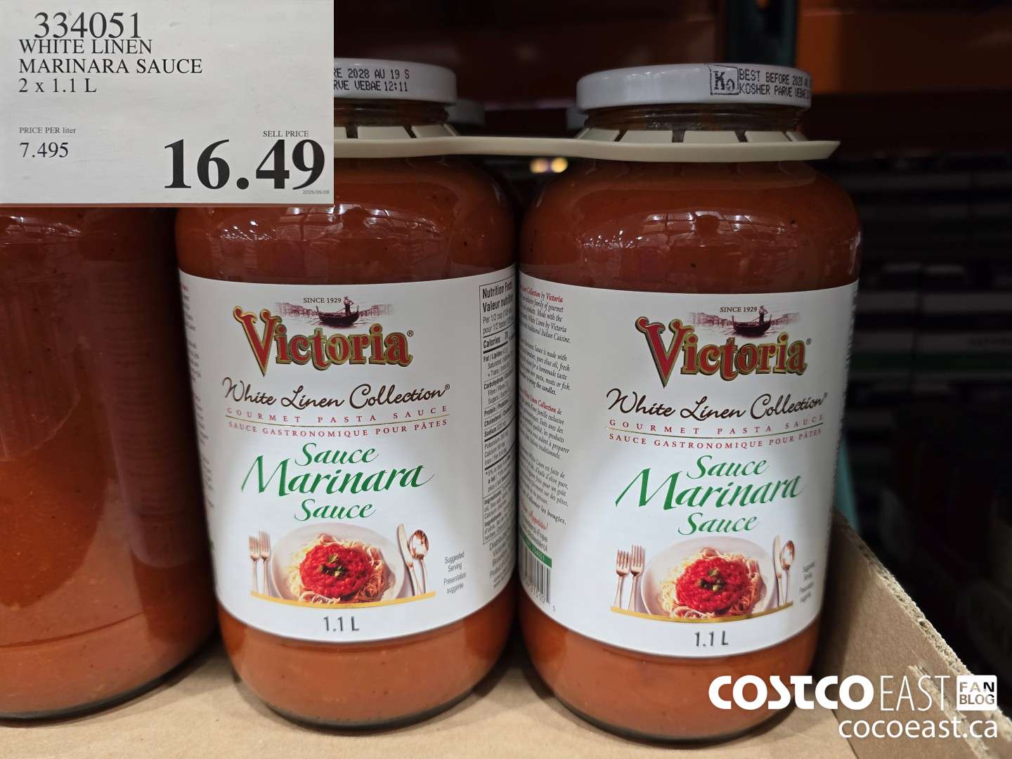 334051 WHITE LINEN MARINARA SAUCE 2 X 1.1L $16.49