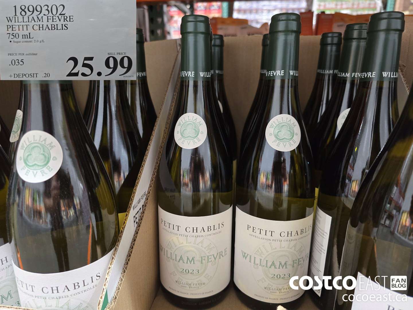 1899302 WILLIAM FEVRE PETIT CHABLIS 750 ML $25.99
