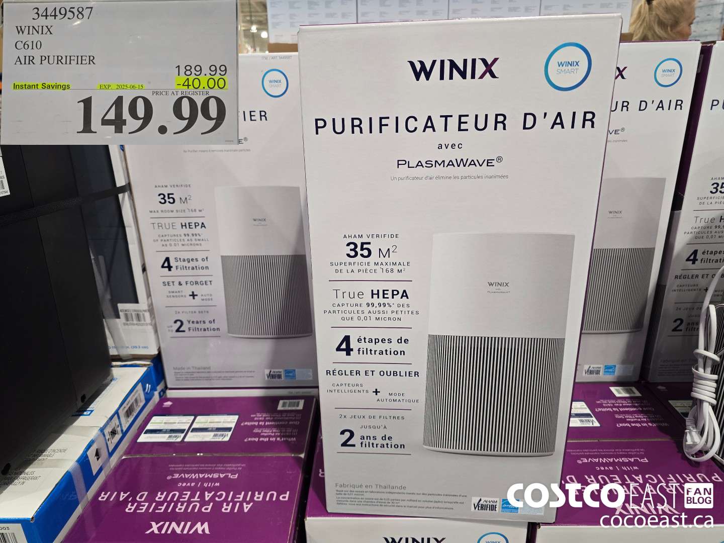 3449587 WINIX C610 AIR PURIFIER ($40.00 INSTANT SAVINGS EXPIRES ON 2025-06-15) $149.99