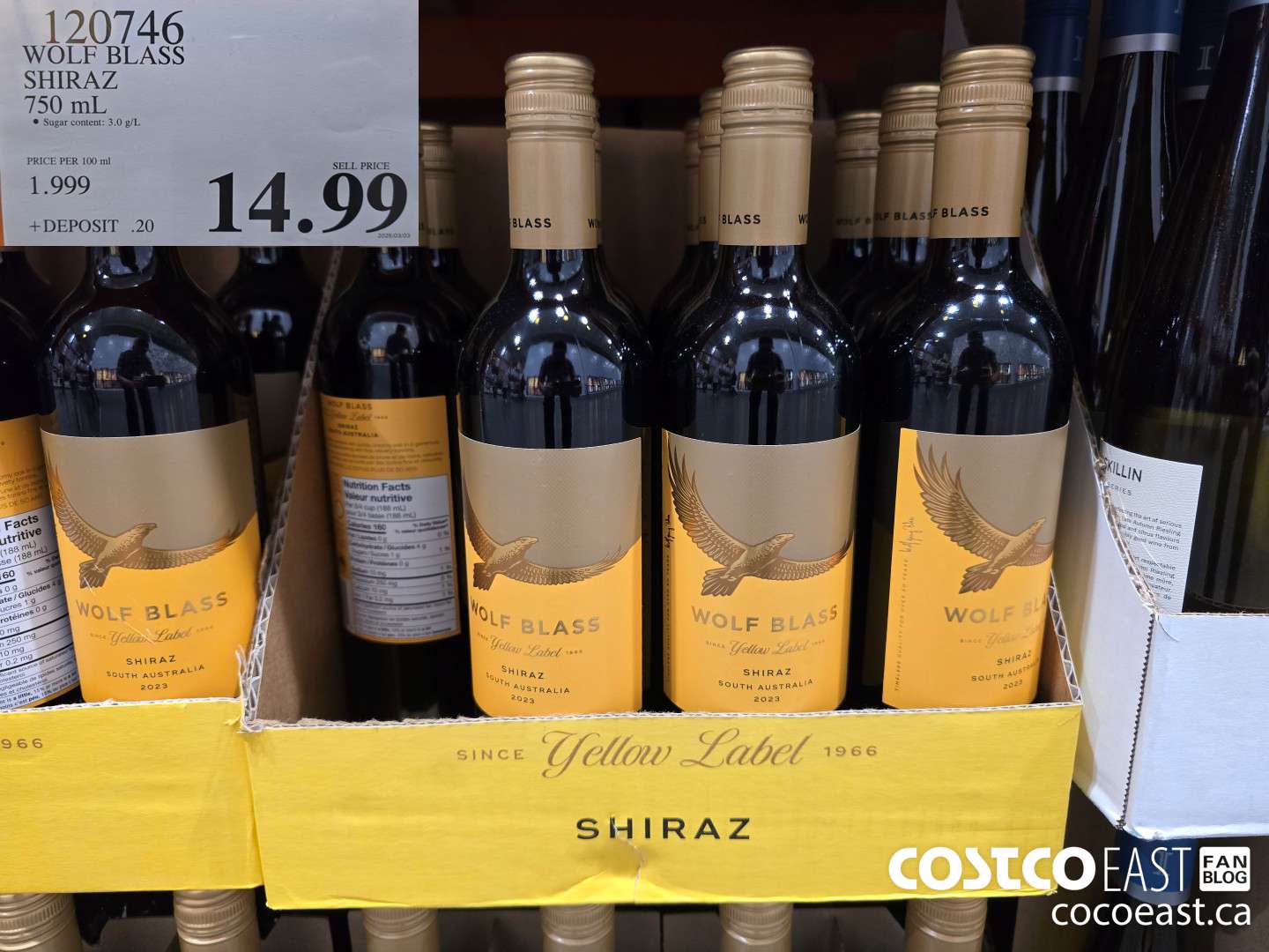 120746 WOLF BLASS SHIRAZ 750 ML $14.99