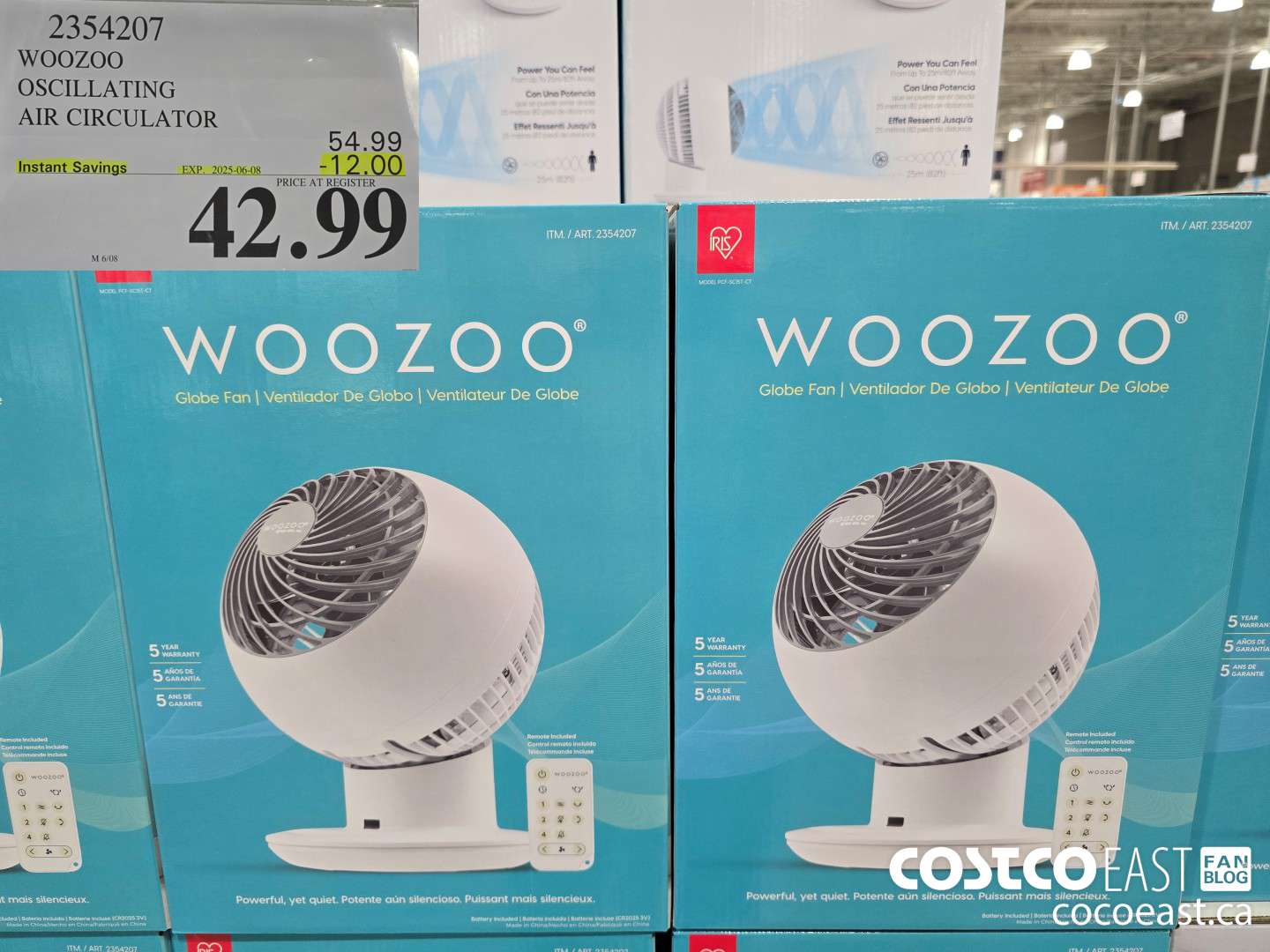 2354207 WOOZOO OSCILLATING AIR CIRCULATOR ($12.00 INSTANT SAVINGS EXPIRES ON 2025-06-08) $42.99