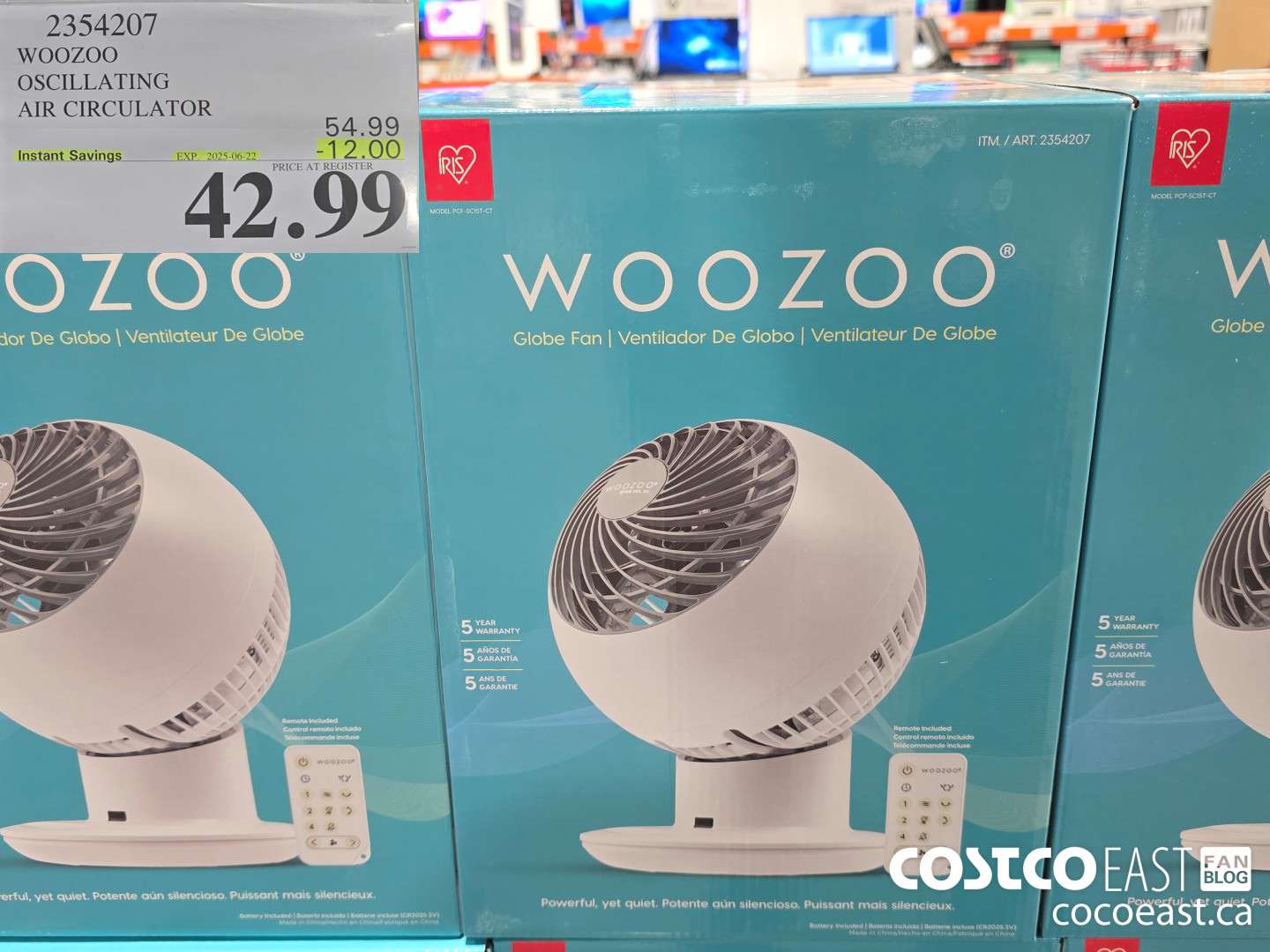 2354207 WOOZOO OSCILLATING AIR CIRCULATOR ($12.00 INSTANT SAVINGS EXPIRES ON 2025-06-22) $42.99