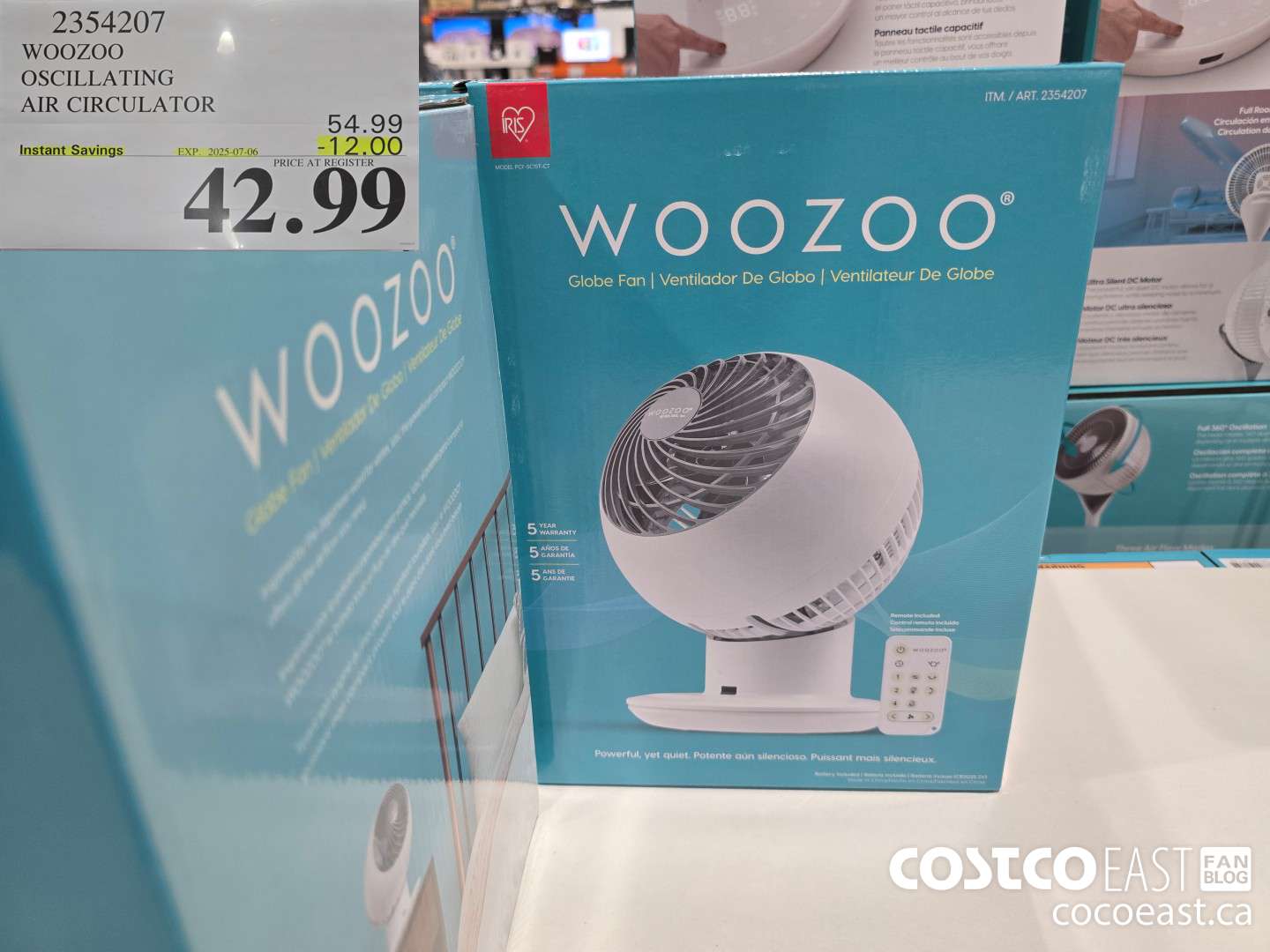 2354207 WOOZOO OSCILLATING AIR CIRCULATOR ($12.00 INSTANT SAVINGS EXPIRES ON 2025-07-06) $42.99