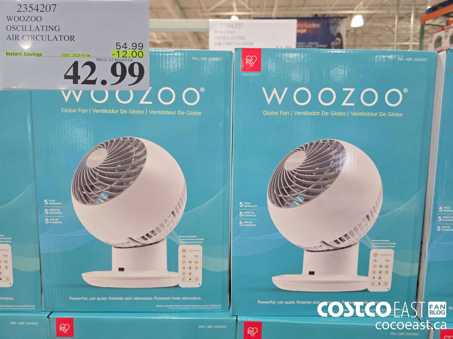 2354207 WOOZOO OSCILLATING AIR CIRCULATOR ($12.00 INSTANT SAVINGS EXPIRES ON 2025-07-06) $42.99