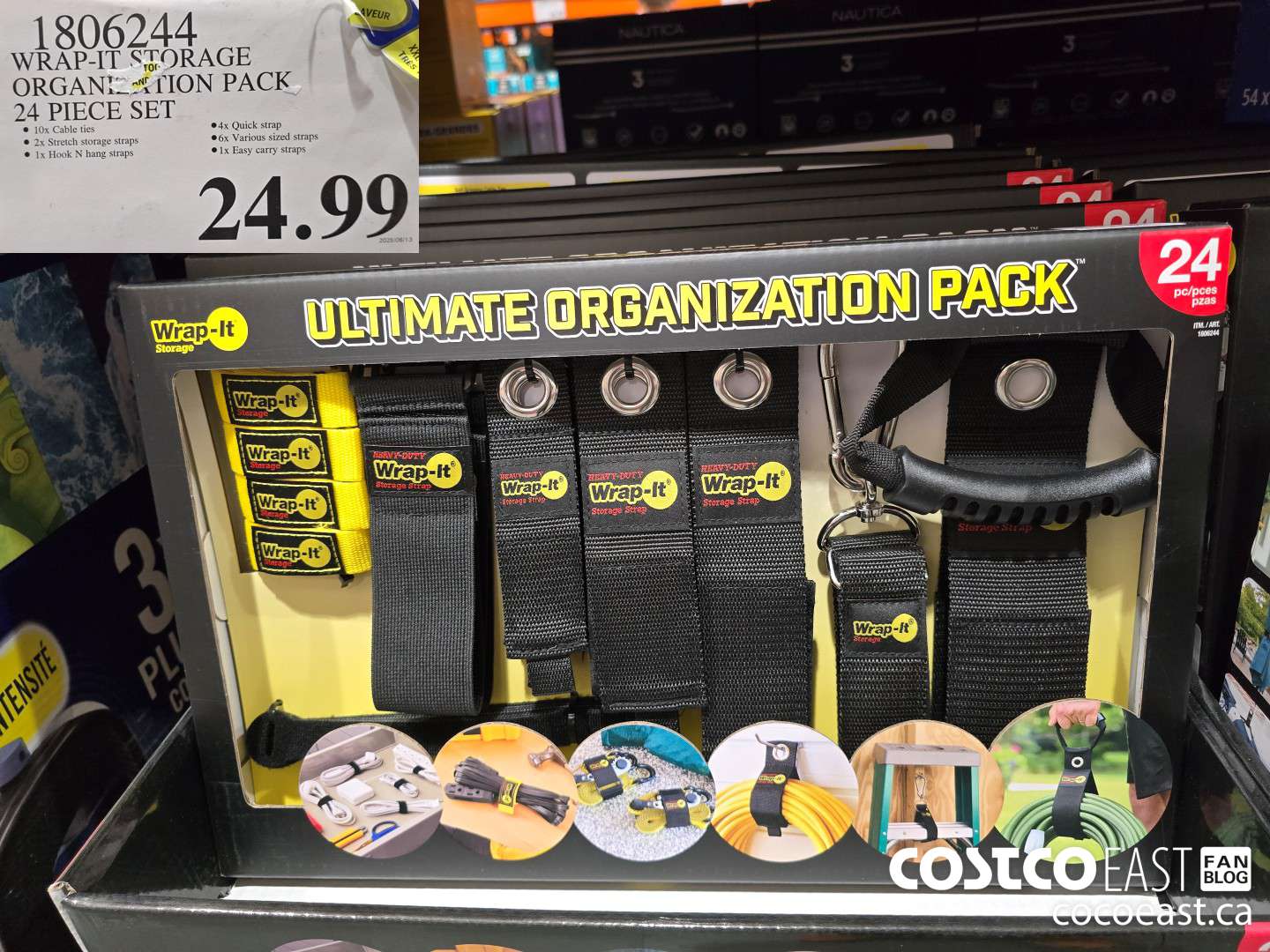 1806244 WRAP-IT STORAGE ORGANIZATION PACK 24 PIECE SET $24.99