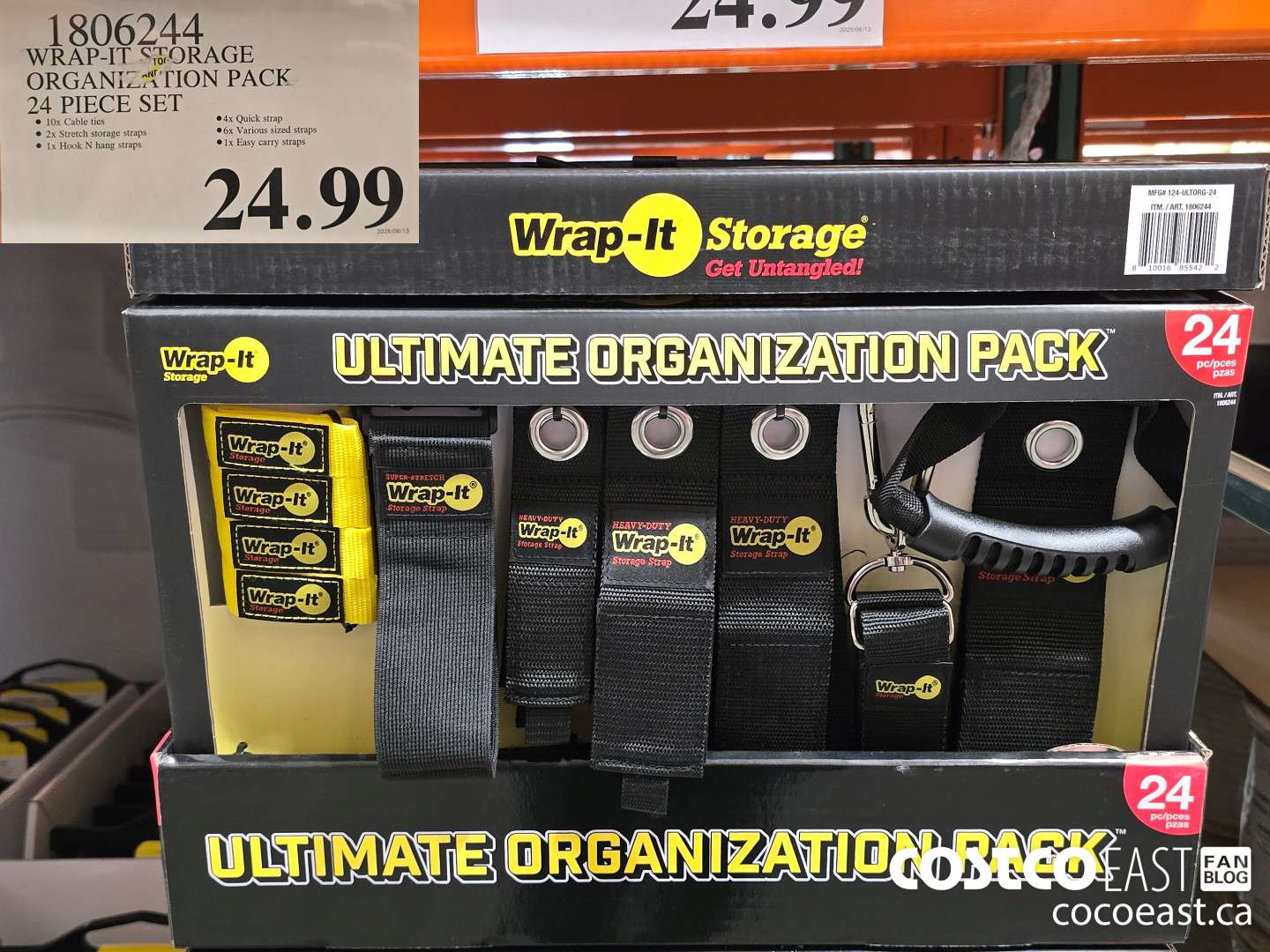 1806244 WRAP-IT STORAGE ORGANIZATION PACK 24 PIECE SET $24.99