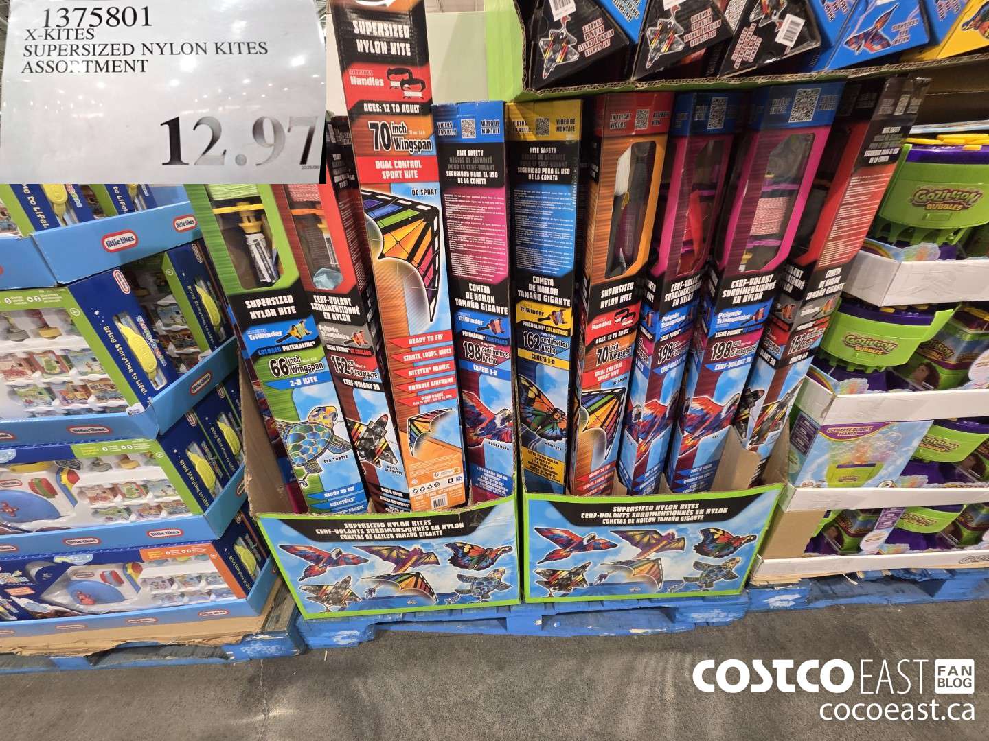 1375801 X-KITES SUPERSIZED NYLON KITES ASSORTMENT $12.97