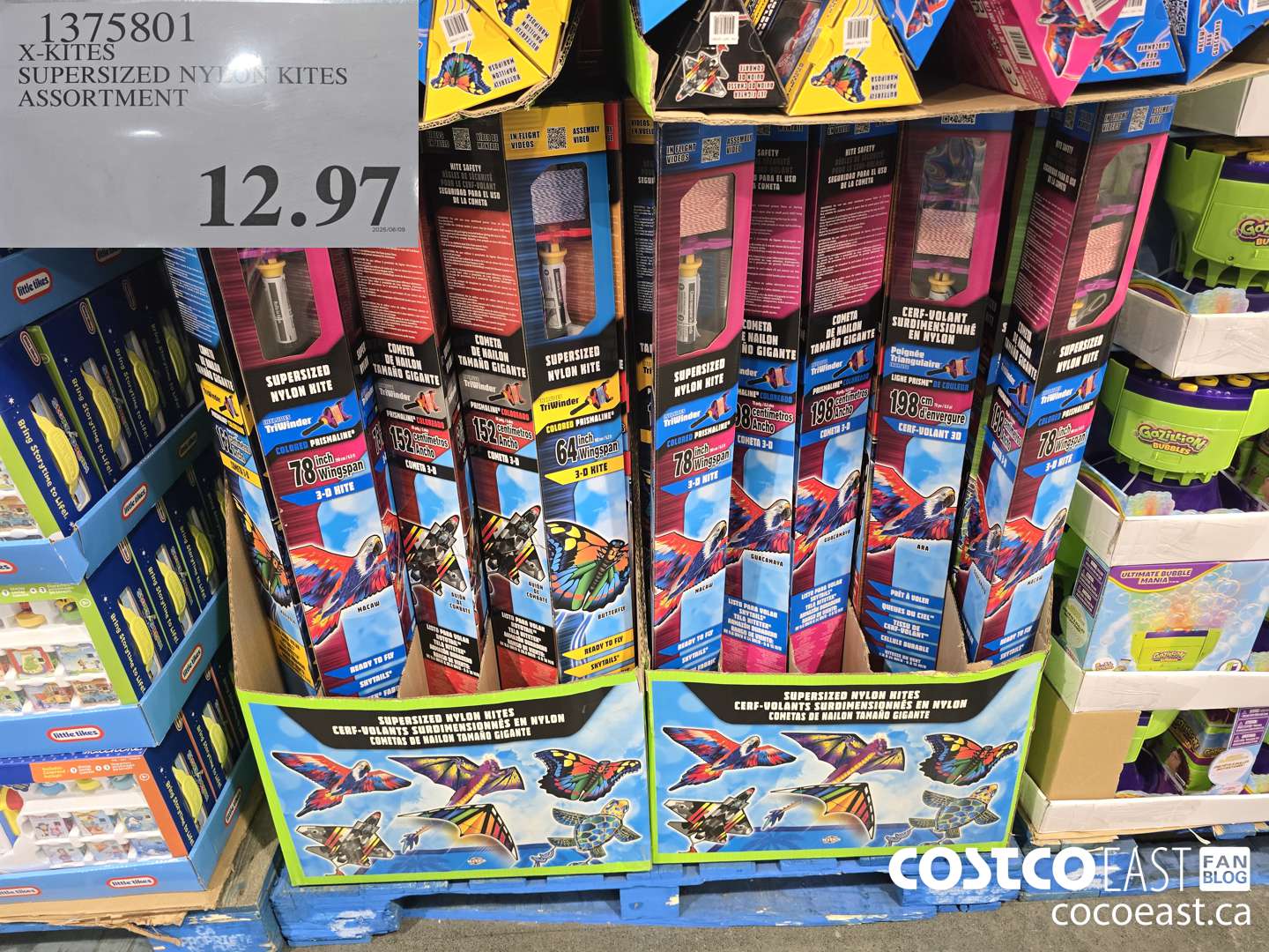 1375801 X-KITES SUPERSIZED NYLON KITES ASSORTMENT $12.97