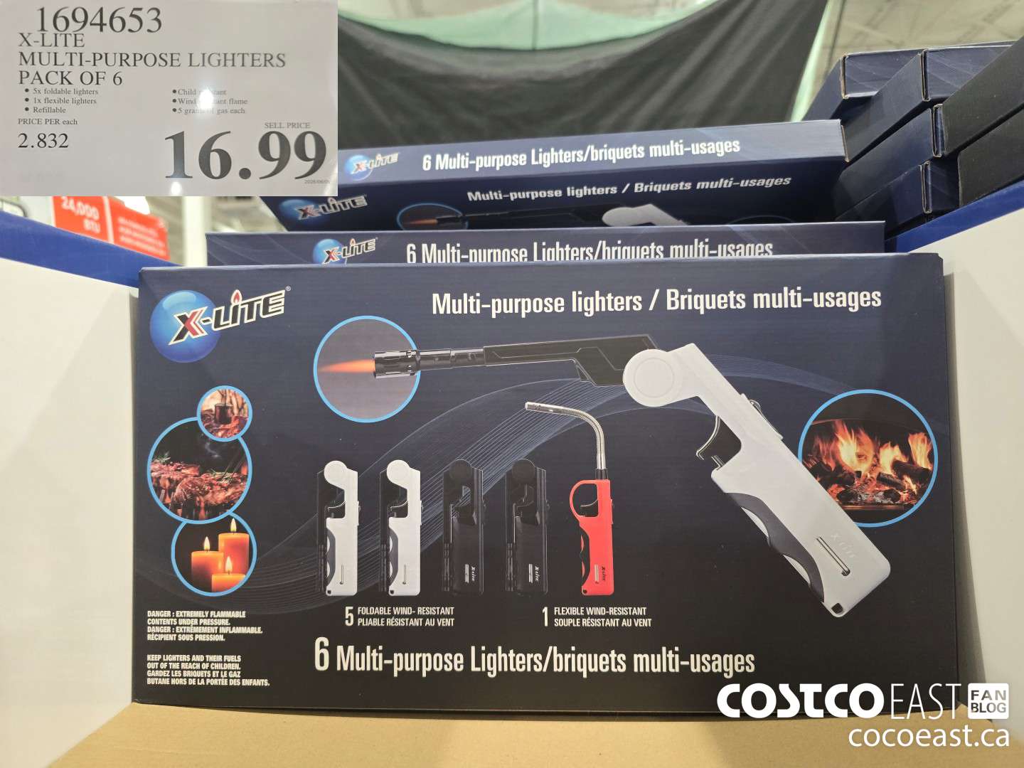 1694653 X-LITE MULTI-PURPOSE LIGHTERS PACK OF 6 $16.99