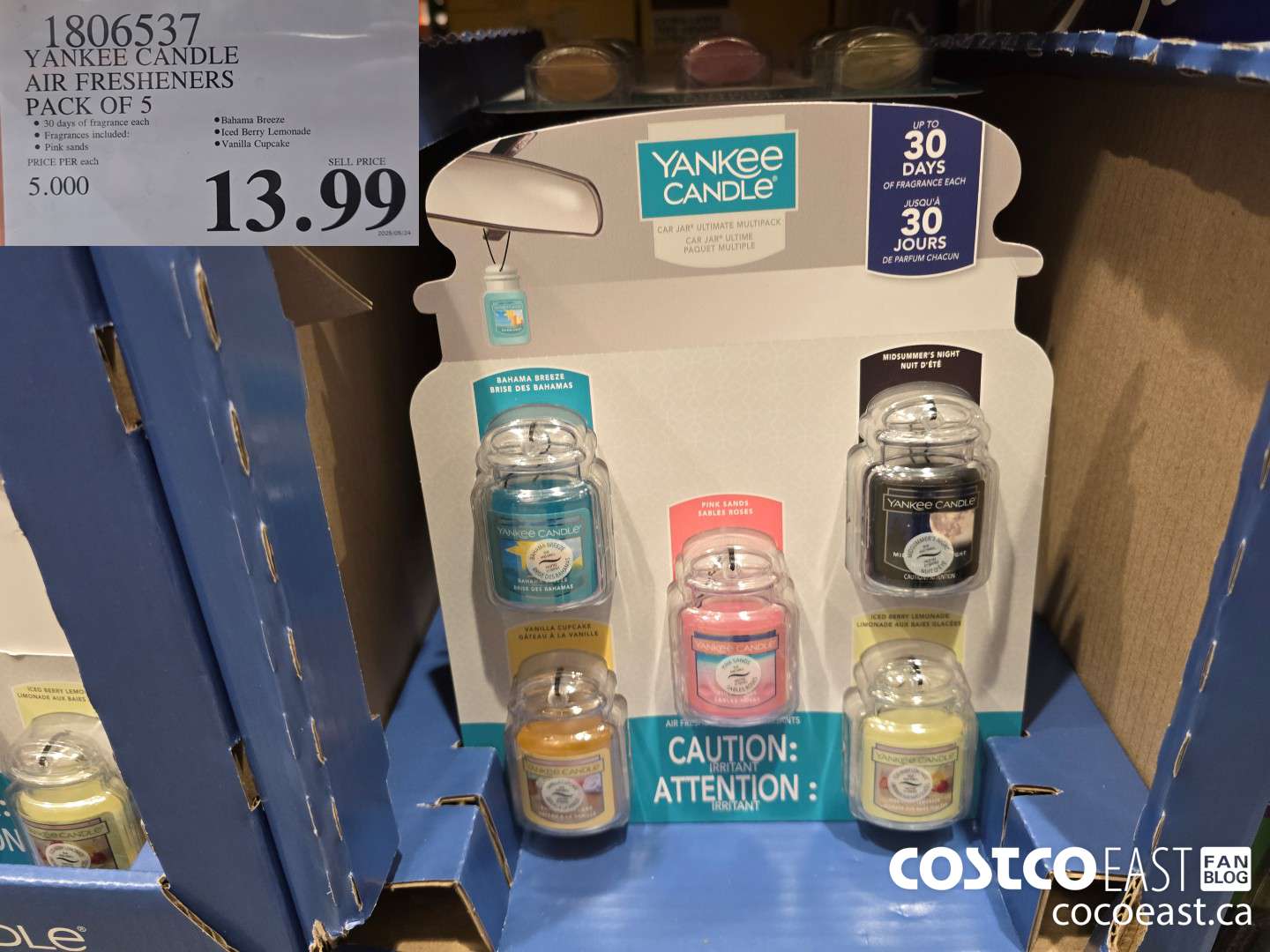 1806537 YANKEE CANDLE AIR FRESHENER PACK OF 5 $13.99