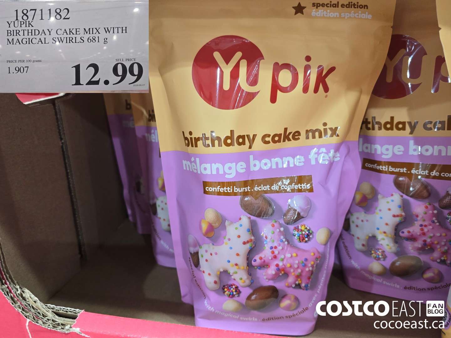 1871182 YUPIK BIRTHDAY CAKE MIX WITH MAGICAL SWIRLS 681 g $12.99