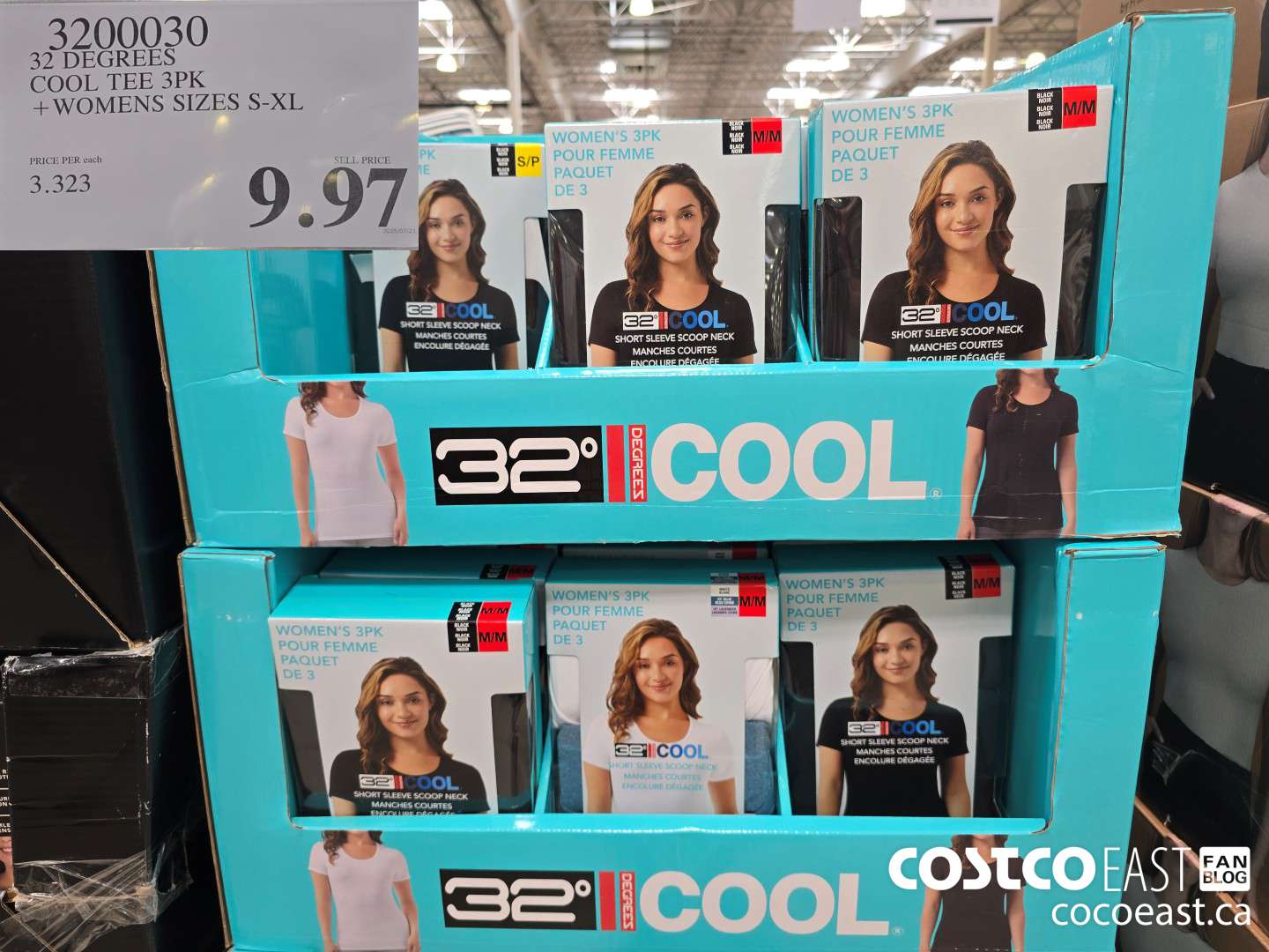 3200030 32 DEGREES COOL TEE 3PK LADIES SIZES S-XL $9.97