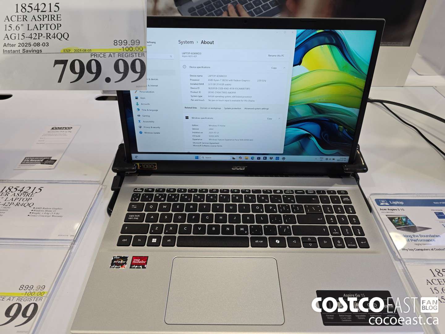 1854215 ACER ASPIRE 15.6