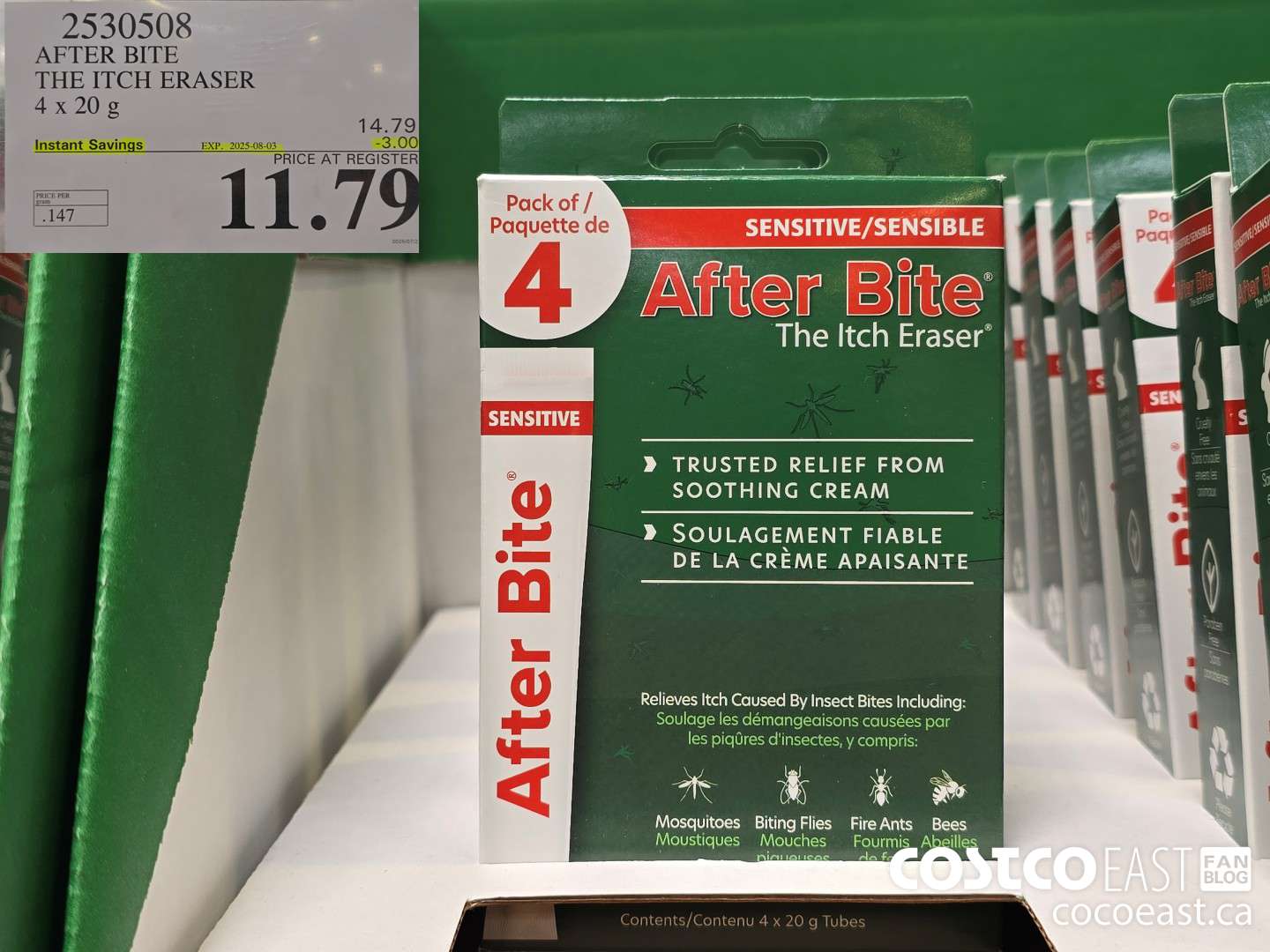 2530508 AFTER BITE THE ITCH ERASER 4 X 20 G ($3.00 INSTANT SAVINGS EXPIRES ON 2025-08-03) $11.79