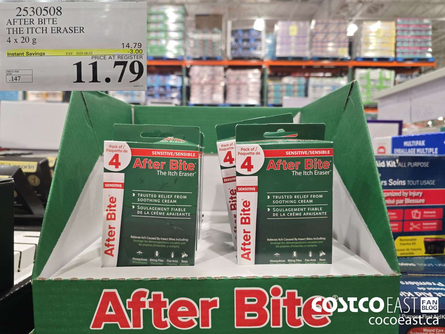 2530508 AFTER BITE THE ITCH ERASER 4 X 20 G ($3.00 INSTANT SAVINGS EXPIRES ON 2025-08-03) $11.79