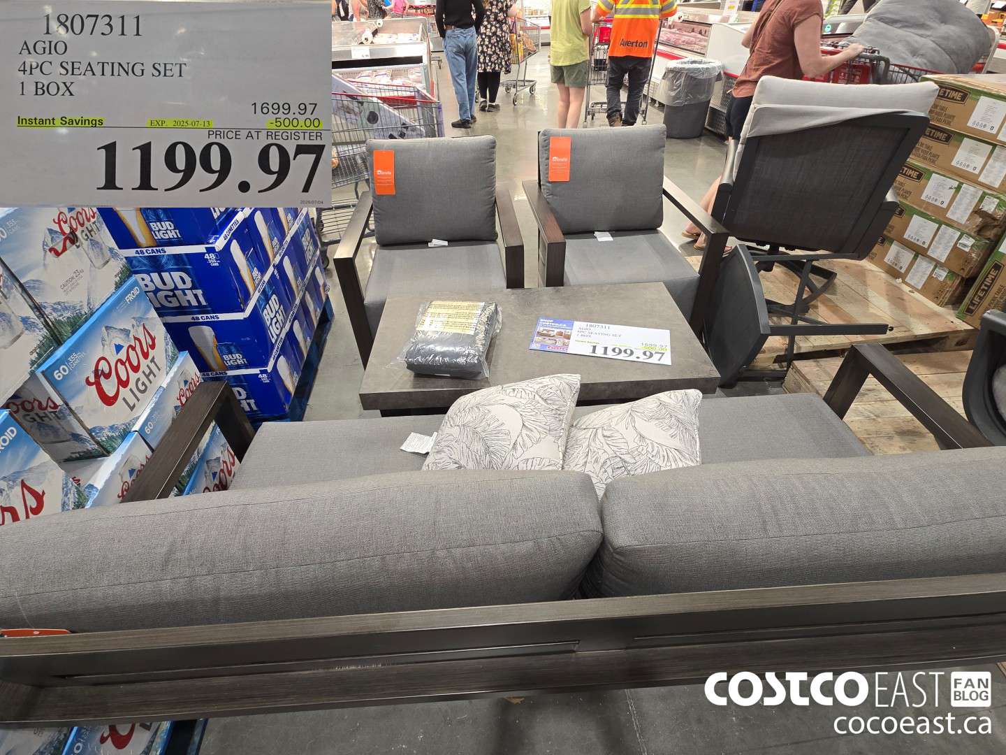 1807311 AGIO 4PC SEATING SET 1 BOX ($500.00 INSTANT SAVINGS EXPIRES ON 2025-07-13) $1199.97