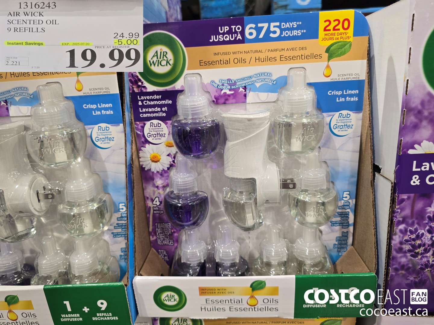 1316243 AIR WICK SCENTED OIL 9 REFILLS ($5.00 INSTANT SAVINGS EXPIRES ON 2025-07-20) $19.99