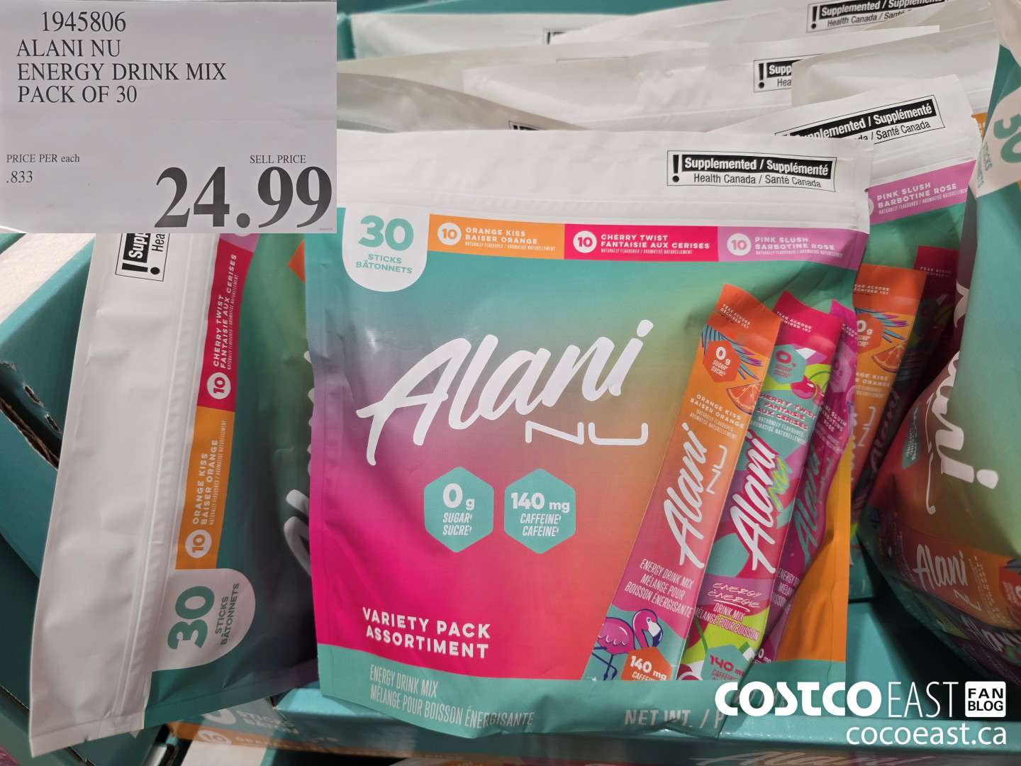 1945806 ALANI NU ENERGY DRINK MIX PACK OF 30 $24.99