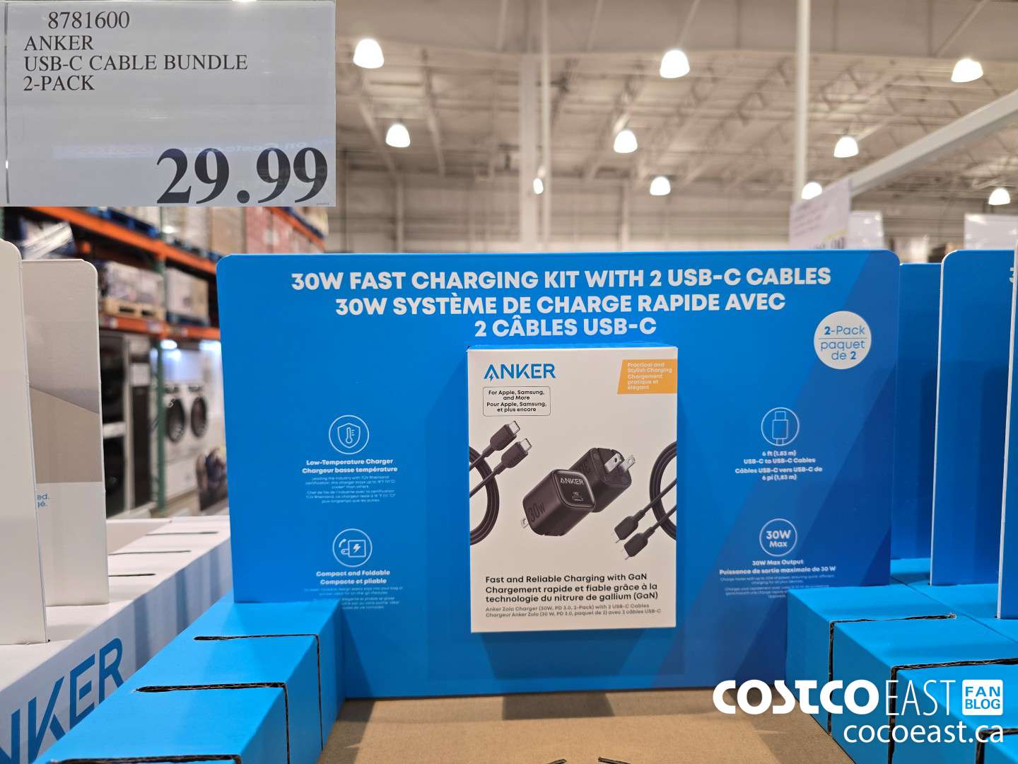 8781600 ANKER USB-C CABLE BUNDLE 2-PACK $29.99