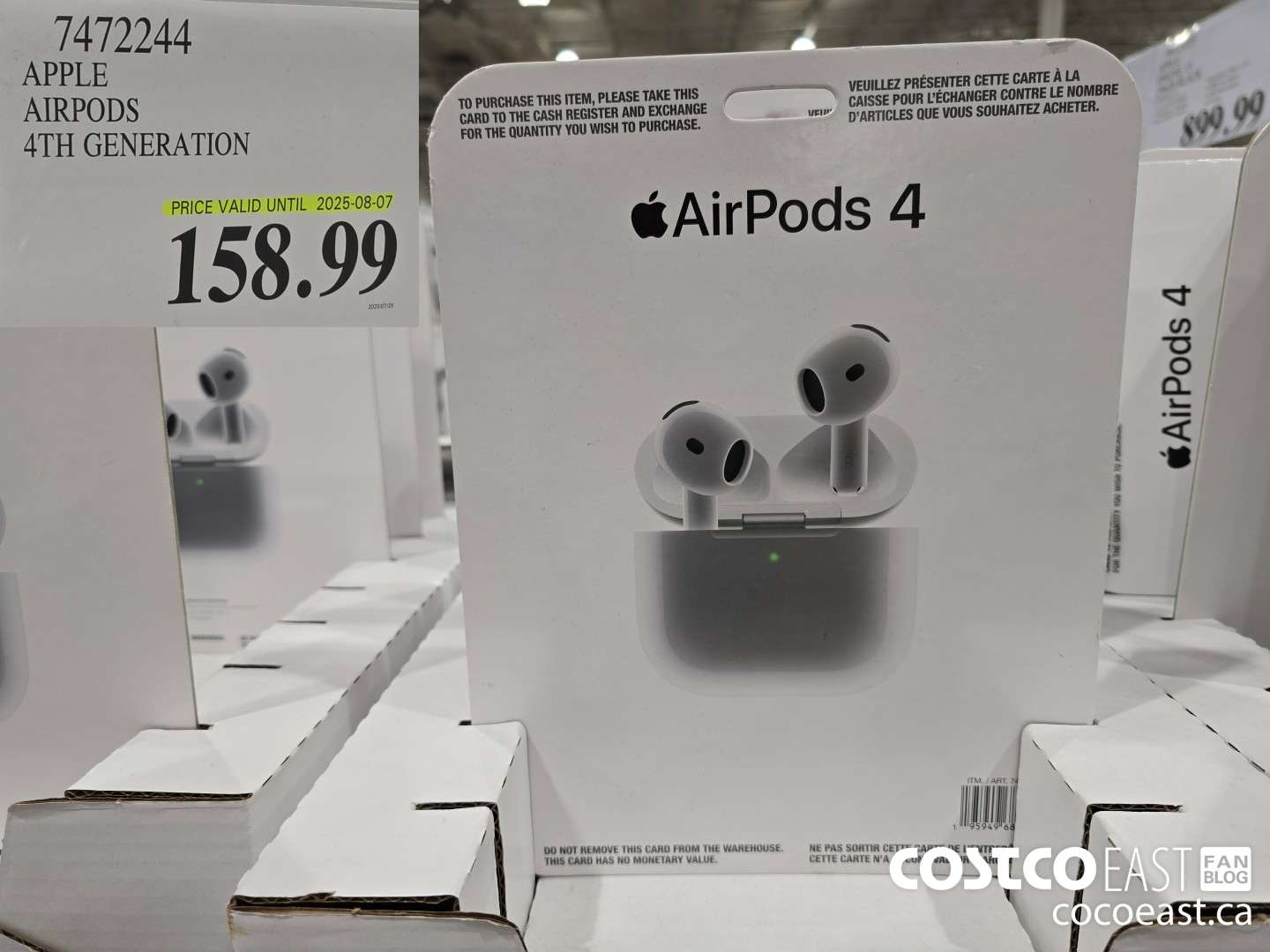 7472244 APPLE AIRPODS 4TH GENERATION $158.99