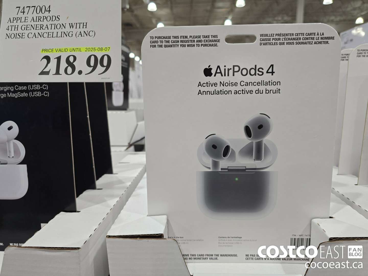 7477004 APPLE AIRPODS 4TH GENERATION WITH NOISE CANCELLING (ANC) $218.99