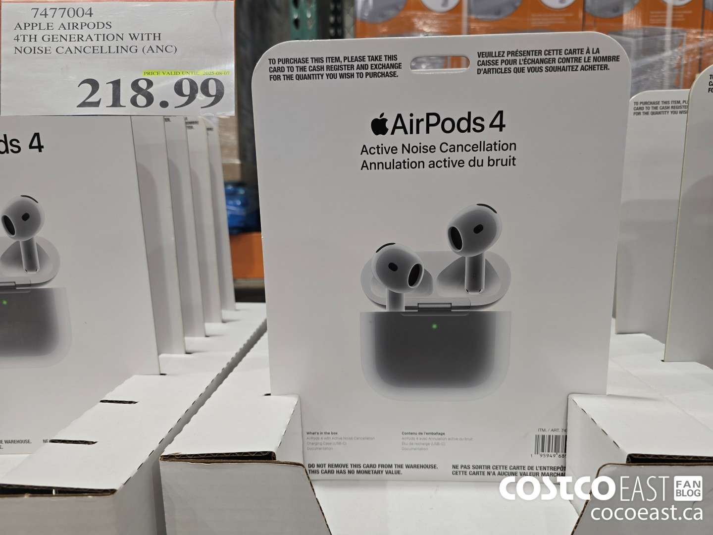 7477004 APPLE AIRPODS 4TH GENERATION WITH NOISE CANCELLING (ANC) $218.99
