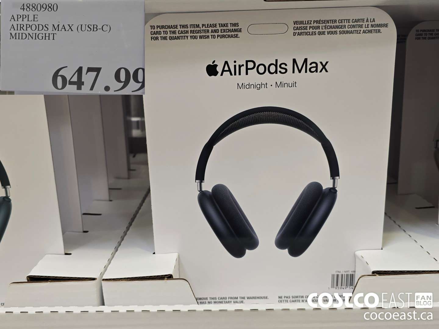 4880980 APPLE AIRPODS MAX (USB-C) MIDNIGHT $647.99