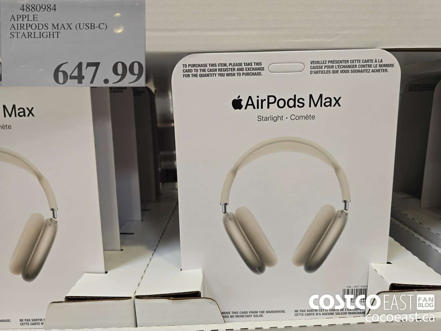 4880984 APPLE AIRPODS MAX (USB-C) STARLIGHT $647.99