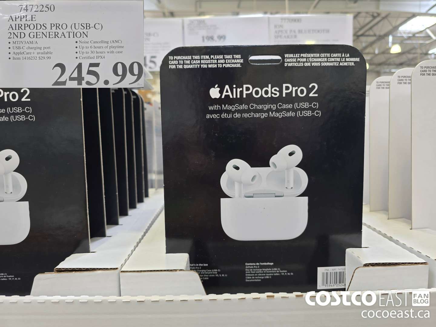 7472250 APPLE AIRPODS PRO (USB-C) 2ND GENERATION $245.99