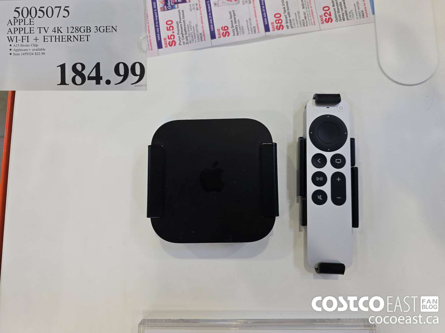 5005075 APPLE APPLE TV 4K 128GB 3GEN WI-FI + ETHERNET $184.99