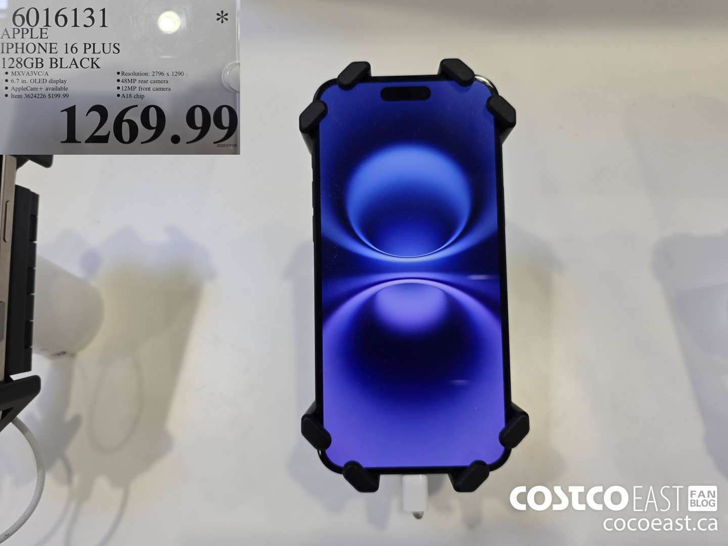 6016131 APPLE IPHONE 16 PLUS 128GB BLACK $1269.99