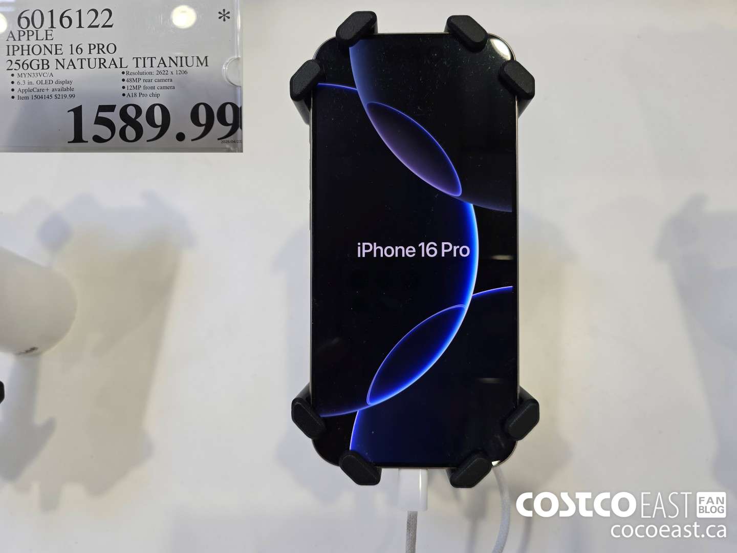 6016122 APPLE IPHONE 16 PRO 256GB NATURAL TITANIUM $1589.99