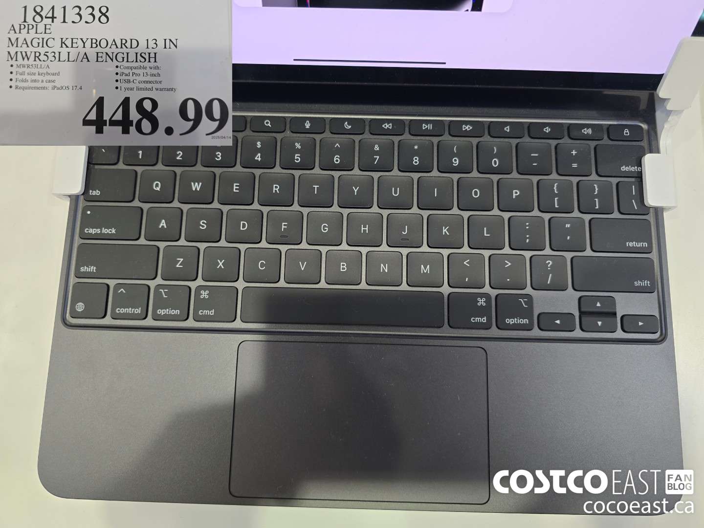 1341338 APPLE MAGIC KEYBOARD 13 IN MWR53LL/A ENGLISH $448.99