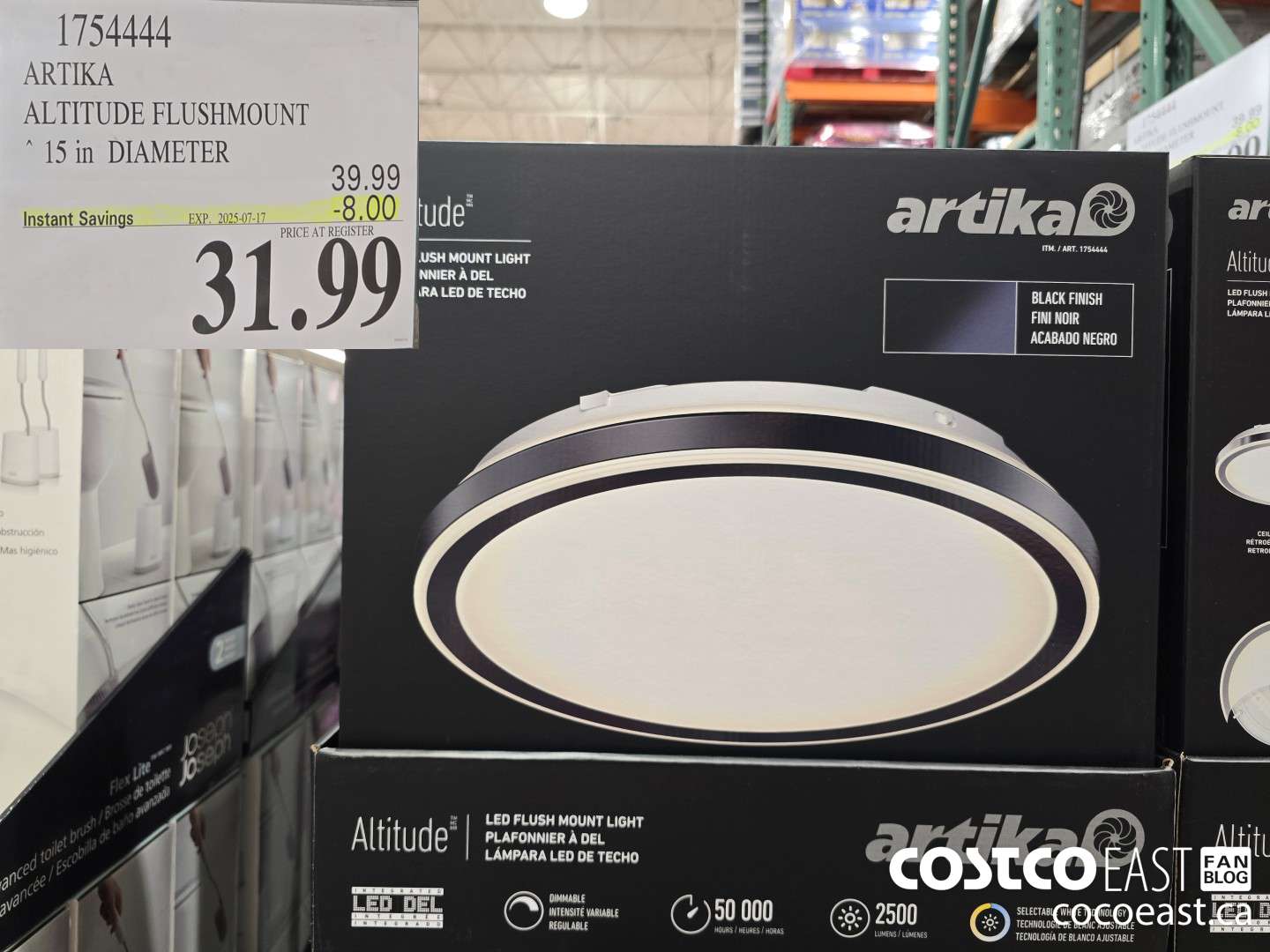 1754444 ARTIKA ALTITUDE FLUSHMOUNT 15IN. DIAMETER ($8.00 INSTANT SAVINGS EXPIRES ON 2025-07-17) $31.99