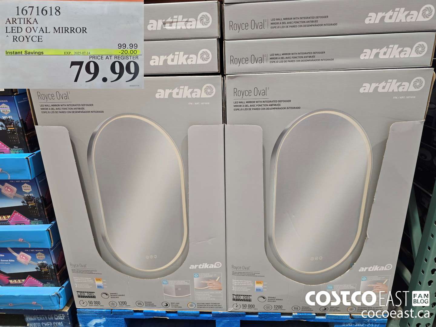 1671618 ARTIKA LED OVAL MIRROR ROYCE ($20.00 INSTANT SAVINGS EXPIRES ON 2025-07-14) $79.99