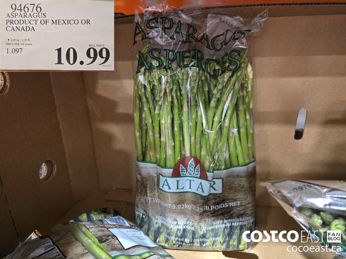 94676 ASPARAGUS PRODUCT OF MEXICO OR CANADA $10.99