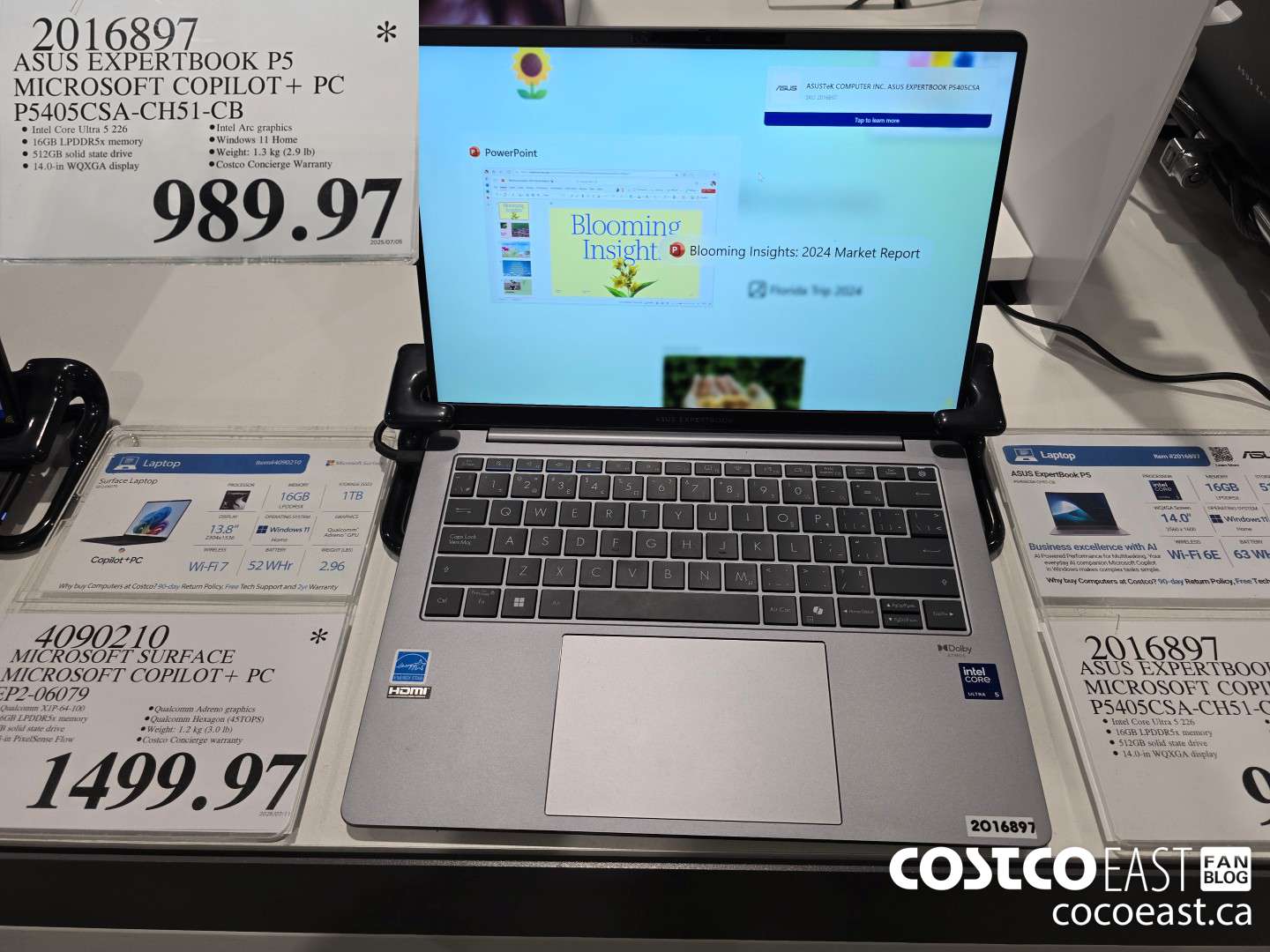 2016897 ASUS EXPERTBOOK P5 MICROSOFT COPILOT+ PC P5405CSA-CHS51-CB $989.97