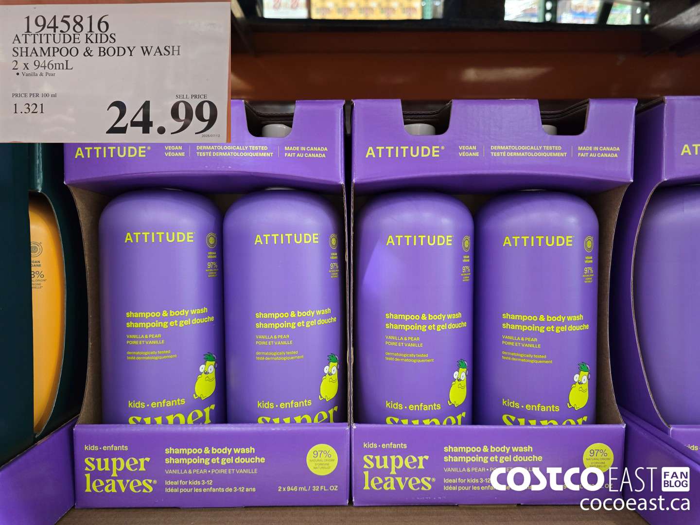 1945816 ATTITUDE KIDS SHAMPOO & BODY WASH 2 x 940mL $24.99