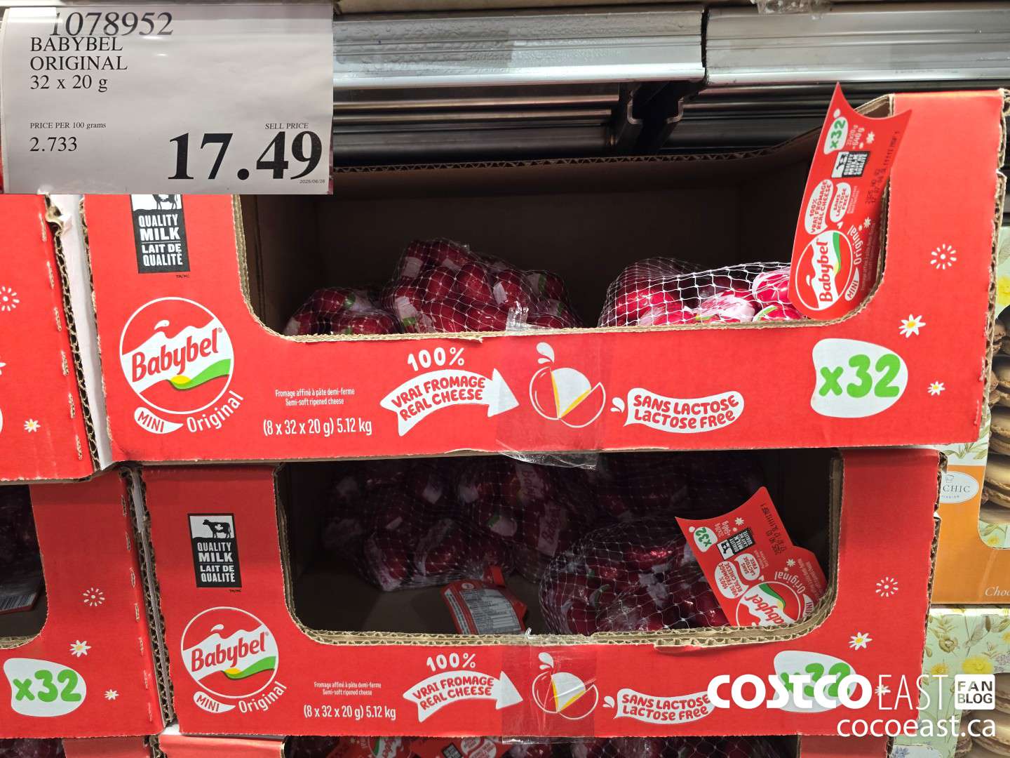 1078952 BABYBEL ORIGINAL 32x20g $17.49